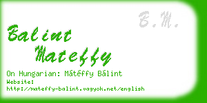 balint mateffy business card